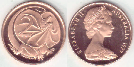 1977 Australia 2 Cents (Proof) A003509